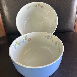 MCM Hall's Superior Quality Mixing Bowl Set " Morning Glory" "Periwinkle" c. 194